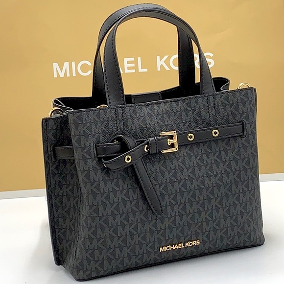 Michael Kors Handbags - MICHAEL KORS OUTLET
Emilia Small Logo Satchel BLACK SIGNATURE COLOR